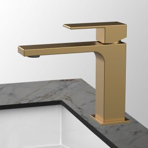 Смесители для раковины Vincea Cube VBF-1C01BG брашированное золото