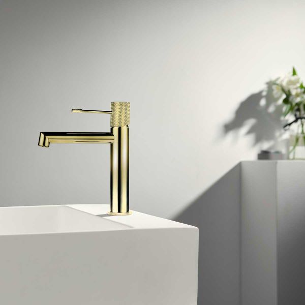 Смесители для раковины Vincea Desire VBF-1D1BG однорычажный брашированное золото