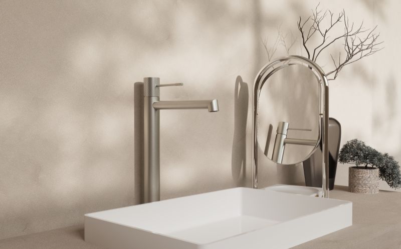 Смеситель для накладной раковины Vincea Desire VBF-1D2BN однорычажный, брашированный никель