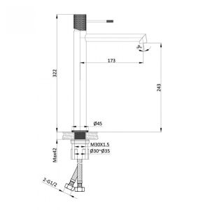 Смесители для раковины Vincea Desire VBF-1D2CH хром