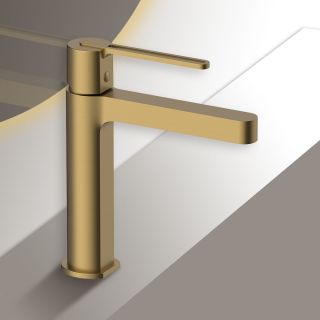 Смесители для раковины Vincea Rondo VBF-1R1BG однорычажный брашированное золото