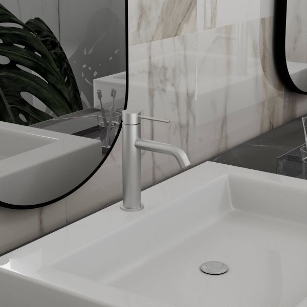 Смеситель для раковины Vincea City VBF-2C1BN, брашированный никель