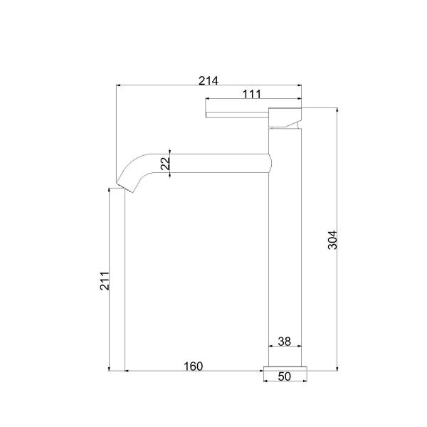Смеситель для раковины Vincea City VBF-2C2BG, брашированное золото