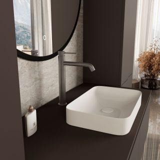 Смеситель для раковины Vincea City VBF-2C2GM, вороненая сталь