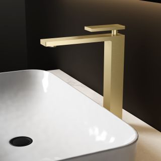 Смеситель для раковины Vincea Dice VBF-2DS2BG, брашированное золото