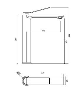 Смеситель для раковины Vincea Verse VBF-2VE2CH, хром