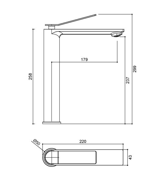 Смеситель для раковины Vincea Verse VBF-2VE2CH, хром