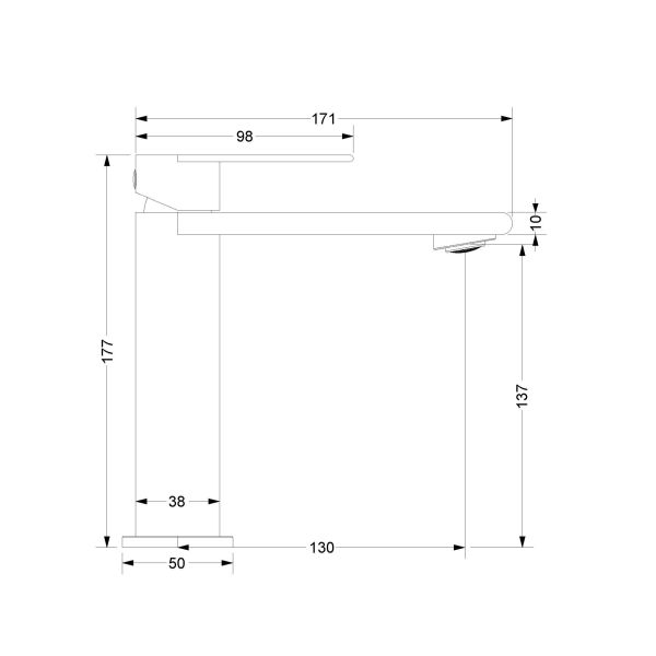 Смеситель для раковины Vincea Vogue (SS) VBF-2VS1MB, черный