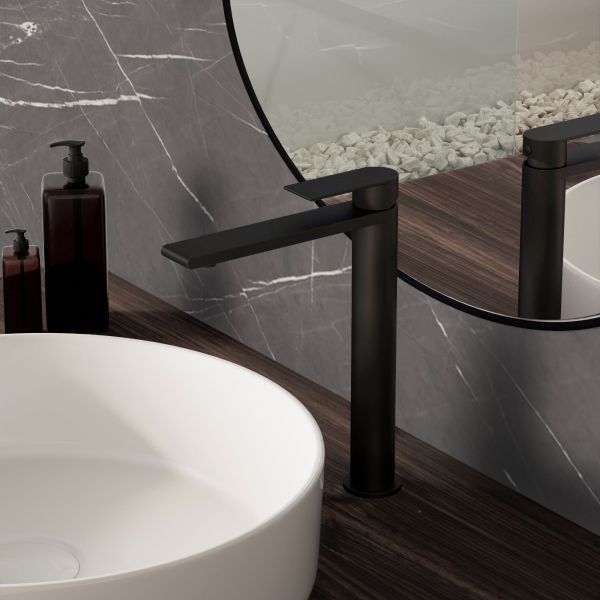 Смеситель для раковины Vincea Vogue (SS) VBF-2VS2MB, черный