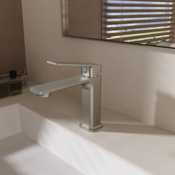 Смеситель для раковины Vincea Core VBF-4CO1BN, брашированный никель