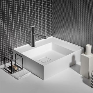 Смеситель для раковины Vincea Groove VBF-4G1GM однорычажный, вороненая сталь