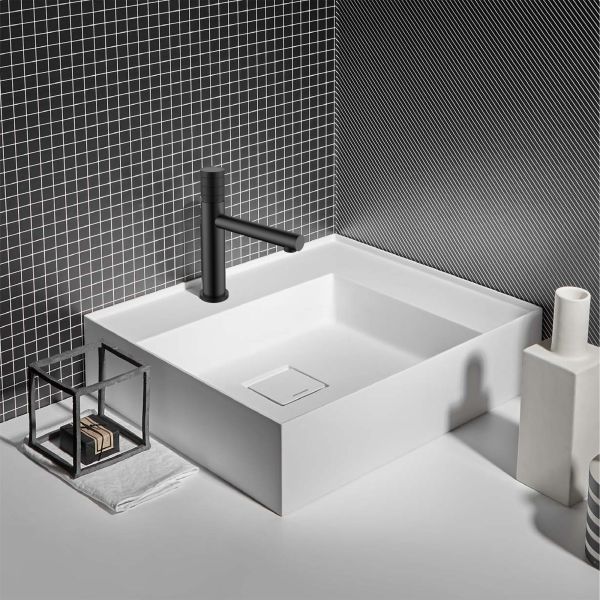 Смеситель для раковины Vincea Groove VBF-4G1MB однорычажный, черный