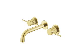 Смеситель для раковины Vincea Groove VBFW-4G1BG4 С ВНУТРЕННЕЙ ЧАСТЬЮ, брашированное золото