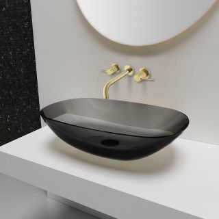 Смеситель для раковины Vincea Groove VBFW-4G1BG4 С ВНУТРЕННЕЙ ЧАСТЬЮ, брашированное золото