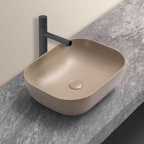 Раковина керамическая Vincea VBS-101MC, накладная, цвет капучино матовыйVBS-101MC