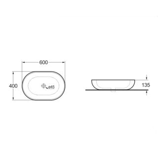 Раковина Vincea VBS-113 60 см белая