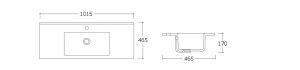 Раковина Vincea VBS-13100 100 см белая