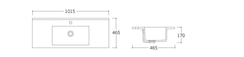 Раковина Vincea VBS-13100 100 см белая