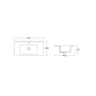 Раковина Vincea VBS-13980 81.5 см белая Раковина Vincea VBS-13980 81.5 см белая