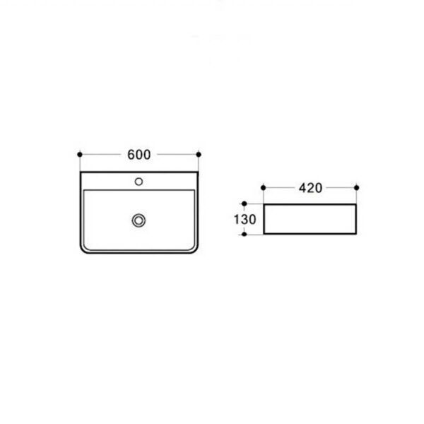 Раковина Vincea VBS-303 60 см белая