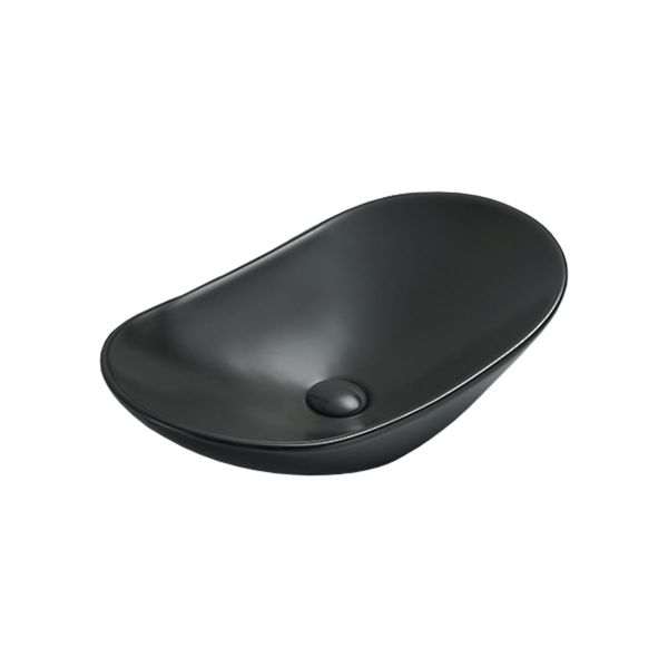 Раковина керамическая Vincea VBS-508MB, накладная, черный матовый