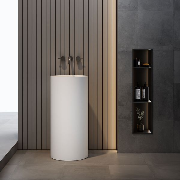 Раковина Solid Surface Vincea VBS-6SP01MW, 400*400*850, напольная, цвет белый матовый