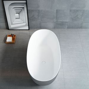 Ванна из искусственного камня Vincea VBT-6S01MG 170x75 Серая Белая матовая без гидромассажа