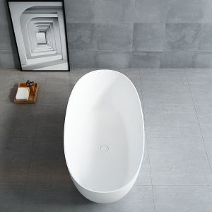 Ванна из искусственного камня Vincea VBT-6S01MW 170x75 Белая матовая без гидромассажа