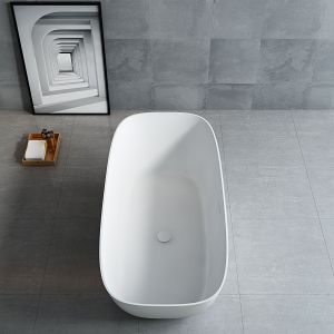 Ванна из искусственного камня Vincea VBT-6S02MW 170x75 Белая матовая без гидромассажа