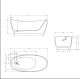 Ванна из искусственного камня Vincea VBT-6S03MW 180x80см белый матовый
