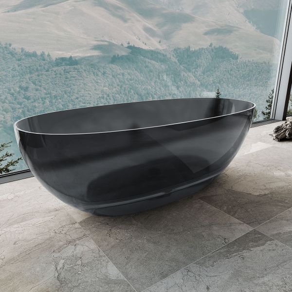 Ванна из полиэфирной смолы Vincea VBT-6T01B 170x75 Черная матовая без гидромассажа