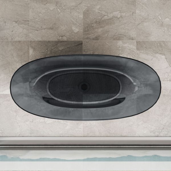 Ванна из полиэфирной смолы Vincea VBT-6T01B 170x75 Черная матовая без гидромассажа