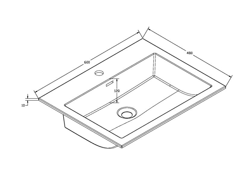 Раковина Vincea VCB-13600W 60 см белая