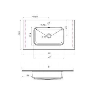 Раковина Vincea VCB-2N800W 81 см белая