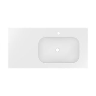 Раковина Vincea Elise VCB-4EL100MW-R, Corian правая, цвет белый матовый