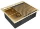 Комплект Paulmark: мойка Brim-Pro 60 и ролл-мат Pro PM705951-BG+R405-BG брашированное золото Комплект Paulmark: мойка Brim-Pro 60 и ролл-мат Pro PM705951-BG+R405-BG брашированное золото