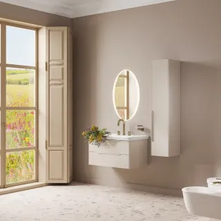 Пенал Kerama Marazzi Элеганс KMELSu135MPL1 30 см жемчужный лён