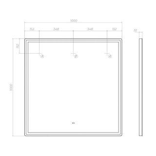 Зеркало с подсветкой Vigo Roberta Comfort 169 100 см