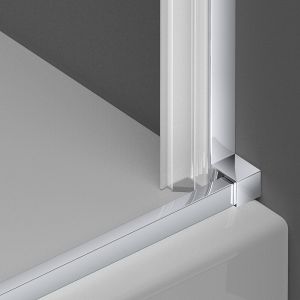 Душевая дверь Alpha VDP-3AL600CLB, черный, стекло прозрачное