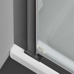 Душевая дверь Alpha VDP-3AL600CLGM, вороненая сталь, стекло прозрачное