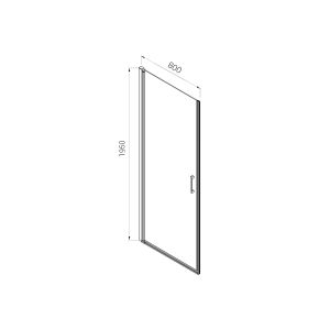 Душевая дверь в нишу Vincea Alpha VDP-3AL800CLG 80 см золото
