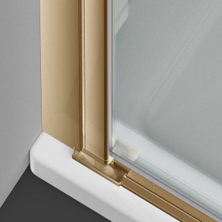 Душевая дверь Vincea Alpha VDP-3AL900CLG, брашированное золото, стекло прозрачное