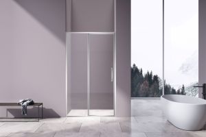 Душевая дверь Slim 8mm VDP-4SL120CL, хром, стекло прозрачное