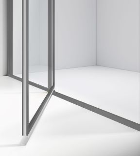 Душевая дверь Vincea Slim 8mm VDP-4SL120CLGM, вороненая сталь, стекло прозрачное