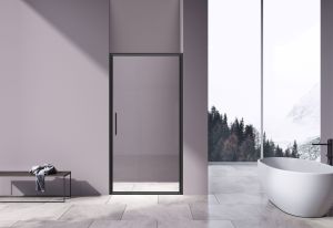 Душевая дверь Slim 8mm VDP-4SL900CLB, черный, стекло прозрачное