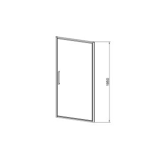 Душевая дверь Slim 8mm VDP-4SL900CLG, брашированное золото, стекло прозрачное