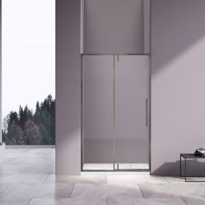 Душевая дверь Slim-N VDP-4SN100CLGM, вороненая сталь, стекло прозрачное