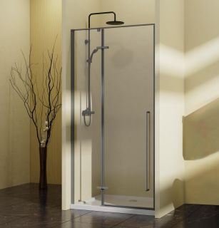 Душевая дверь Vincea Slim-N VDPH-5SN900CLGM, 900, вороненая сталь, стекло прозрачное