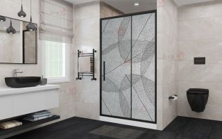 Душевая дверь в нишу AvaCan FB 140-160 MT чёрный