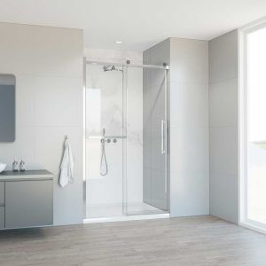 Душевая дверь Сomo Soft VDS-1CS110CL, 1100, хром, стекло прозрачное
